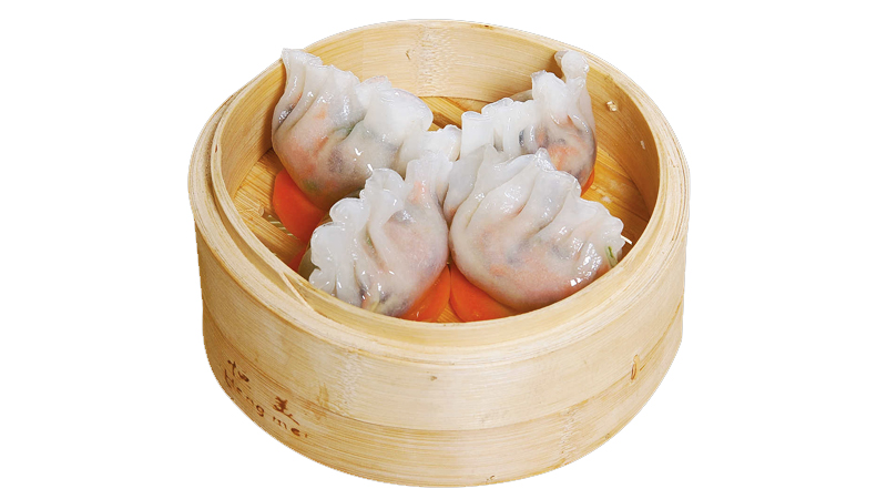 25.Dampet dumplings med svinekød og kinesiske ramsløg